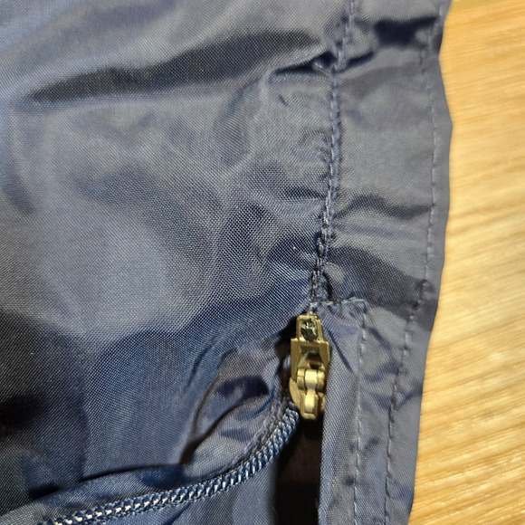 Vintage Nike Men’s Large Navy Blue Nylon Swishy Sweatpants Cotton Lined Track - Picture 15 of 15